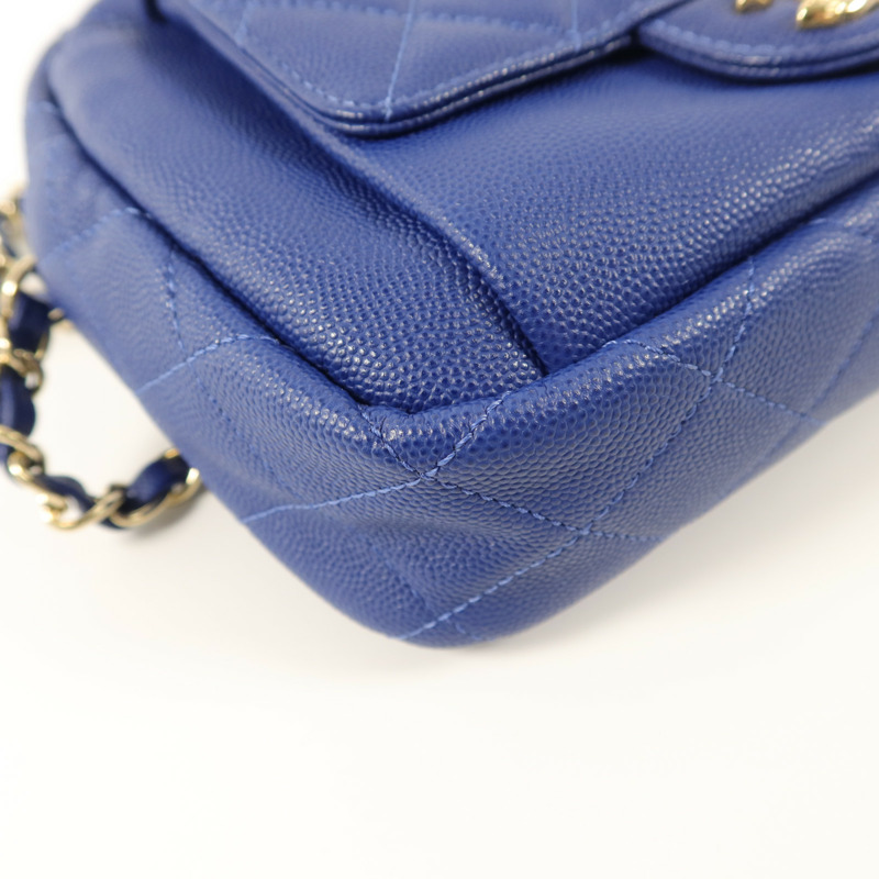 CHANEL 牛皮皮革Chain Shoulder鏈帶肩背袋-13