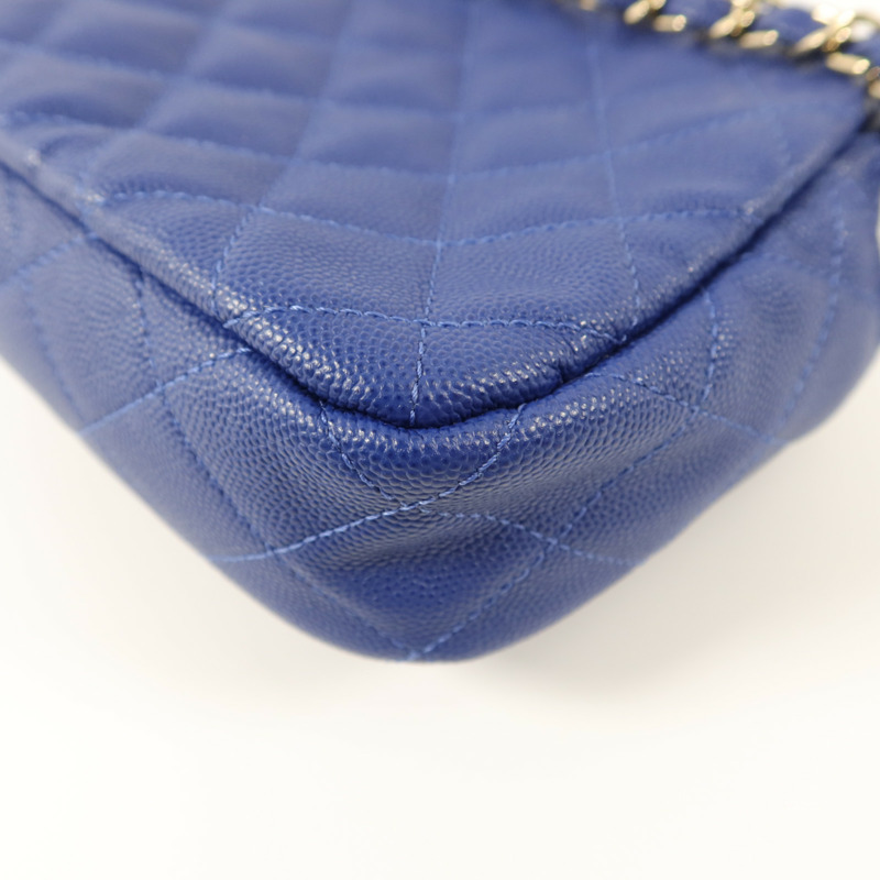 CHANEL 牛皮皮革Chain Shoulder鏈帶肩背袋-14