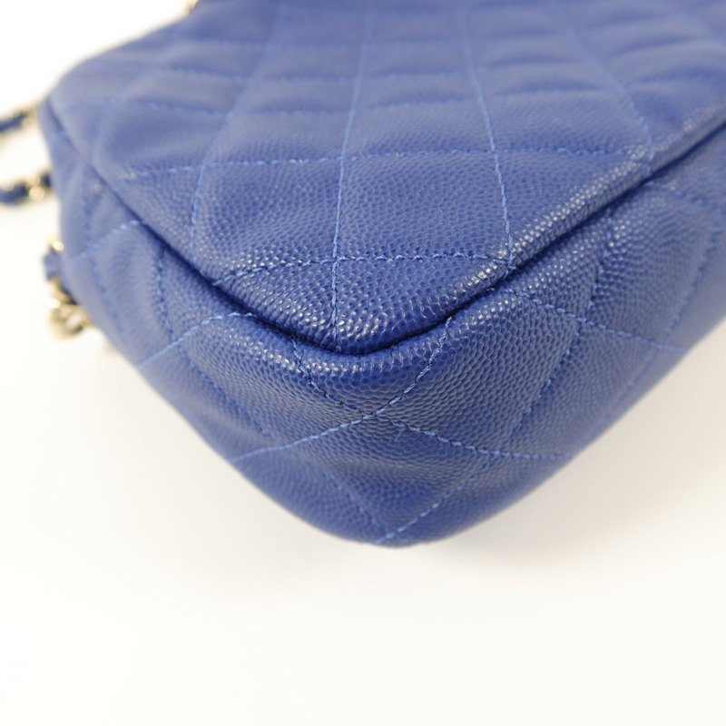 CHANEL 牛皮皮革Chain Shoulder鏈帶肩背袋-15