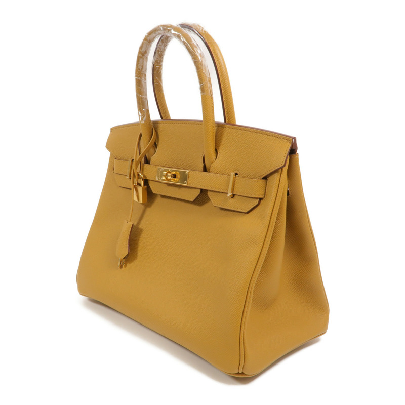 HERMES Epsom皮革Birkin 30手挽袋Sesame-2