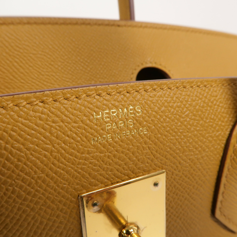 HERMES Epsom皮革Birkin 30手挽袋Sesame-5