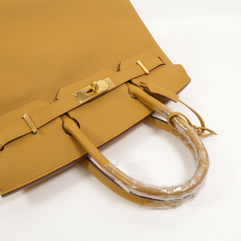HERMES Epsom皮革Birkin 30手挽袋Sesame-7