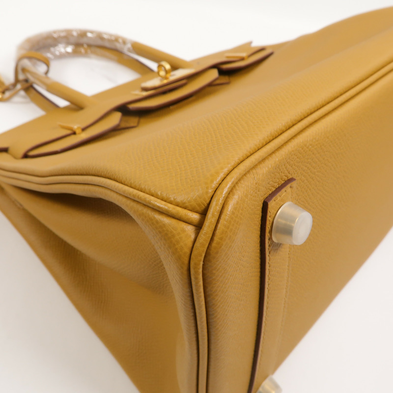 HERMES Epsom皮革Birkin 30手挽袋Sesame-11