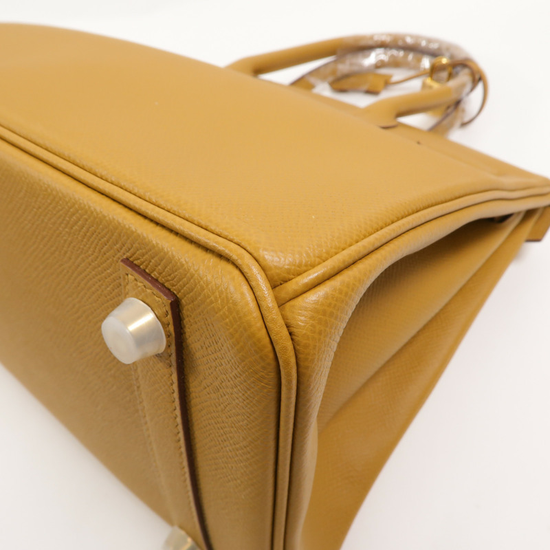 HERMES Epsom皮革Birkin 30手挽袋Sesame-12