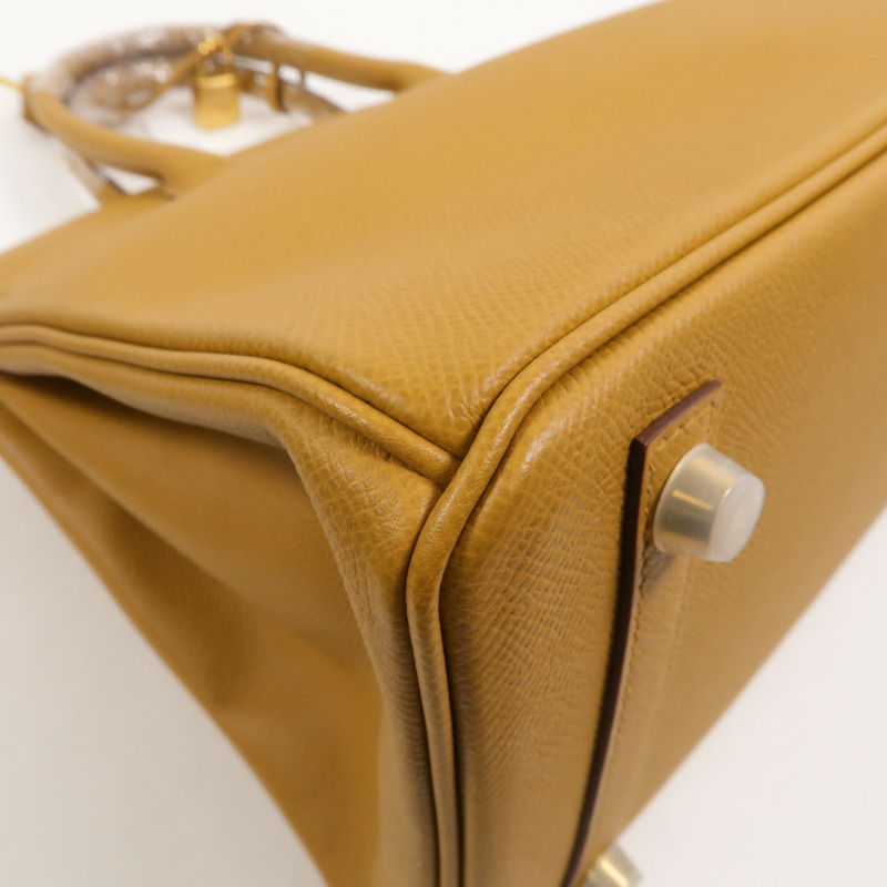 HERMES Epsom皮革Birkin 30手挽袋Sesame-13