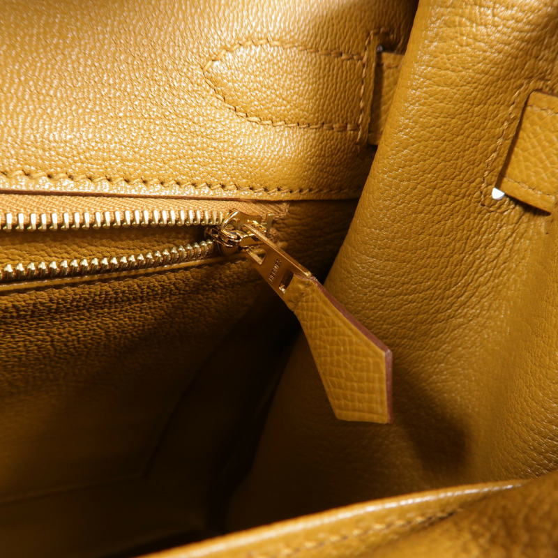 HERMES Epsom皮革Birkin 30手挽袋Sesame-15