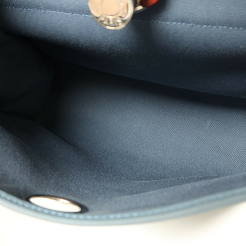 HERMES 帆布Herbag PM手挽肩背兩用袋Bleu Tempete-4