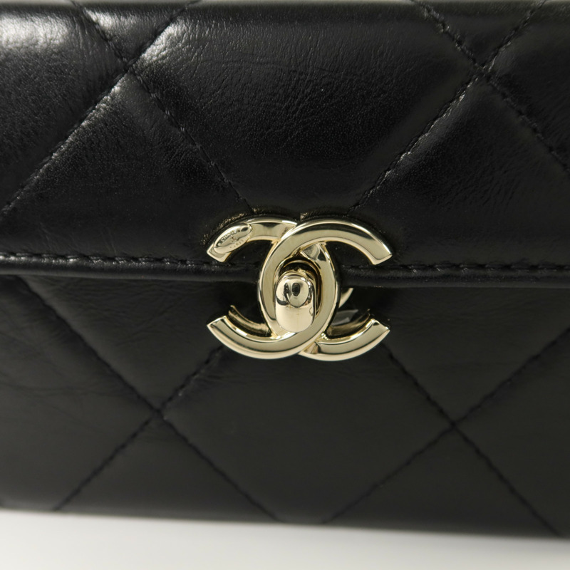 CHANEL 牛皮皮革Vanity Case手挽肩背兩用袋-9