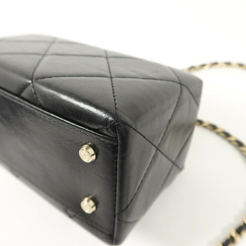 CHANEL 牛皮皮革Vanity Case手挽肩背兩用袋-13