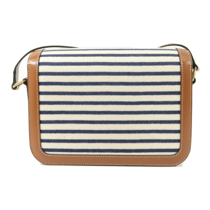 CELINE 棉布/牛皮皮革Medium Classique Triomphe肩背袋-1