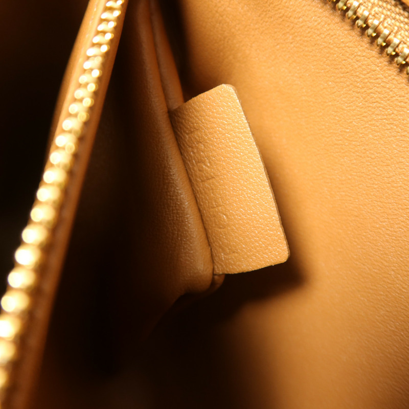 CELINE 棉布/牛皮皮革Medium Classique Triomphe肩背袋-6