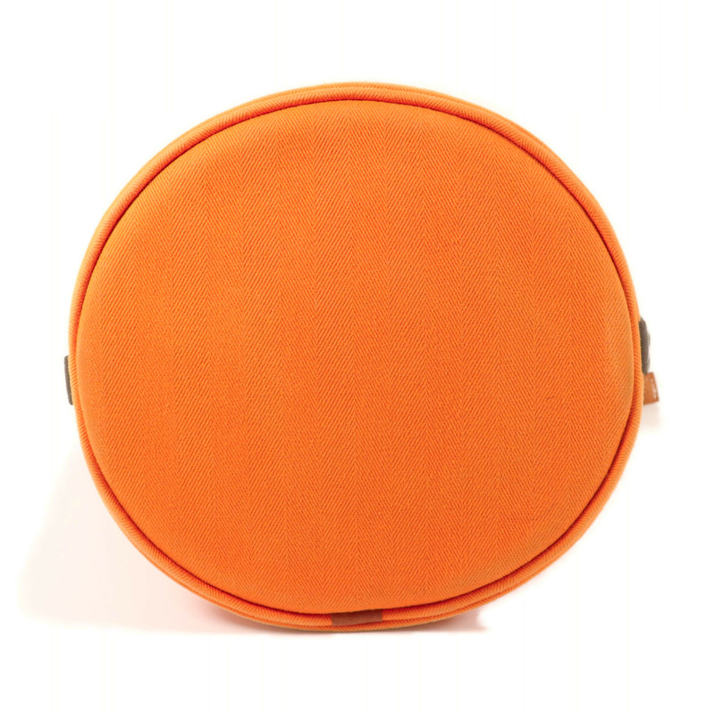 HERMES Toile Sac De Pansage Grooming Bucket Bag肩背袋Orange-3