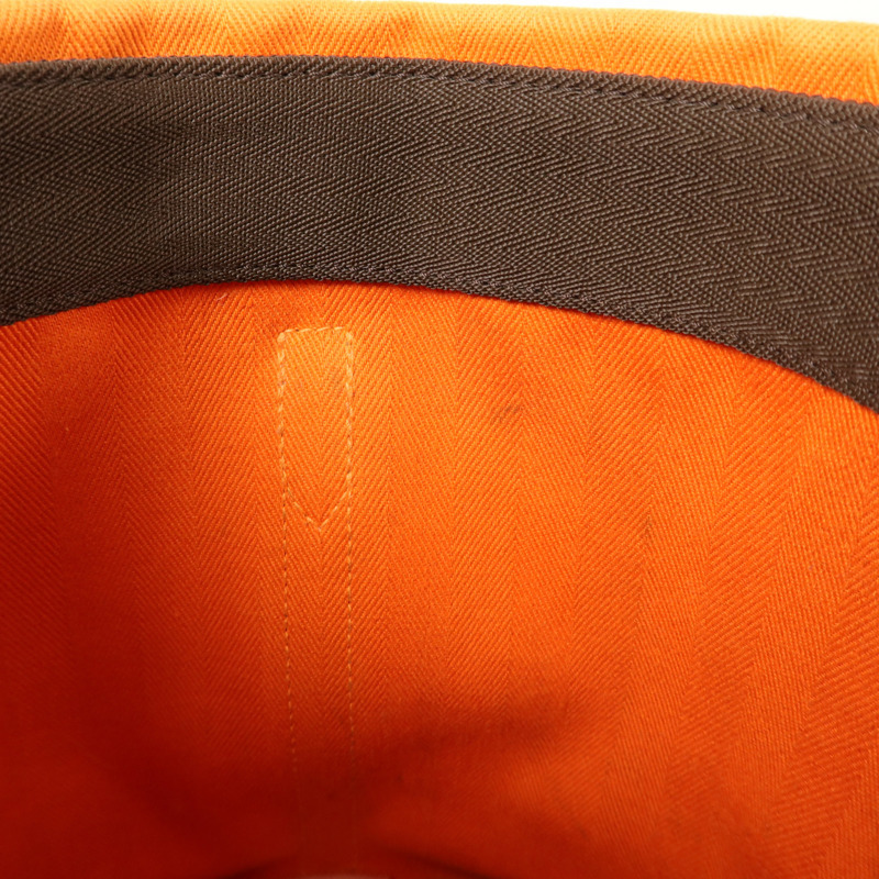 HERMES Toile Sac De Pansage Grooming Bucket Bag肩背袋Orange-19