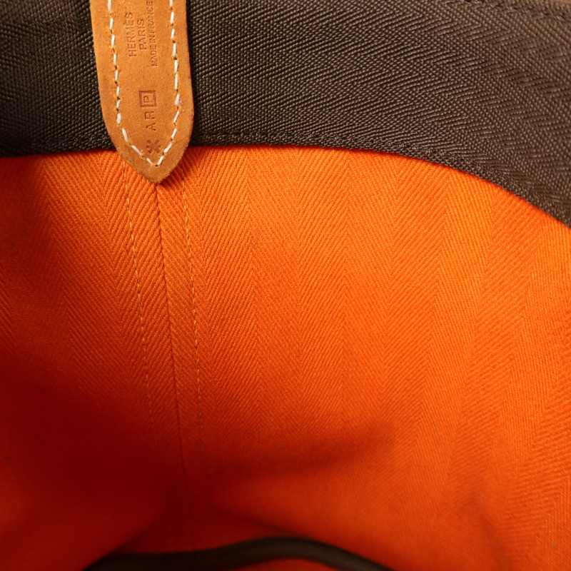 HERMES Toile Sac De Pansage Grooming Bucket Bag肩背袋Orange-20