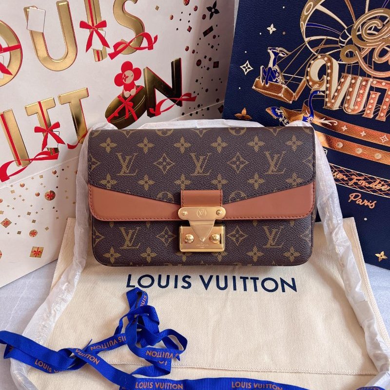 閒置新 路易威登/Louis Vuitton Marceau酒神包 焦糖拼老花-0