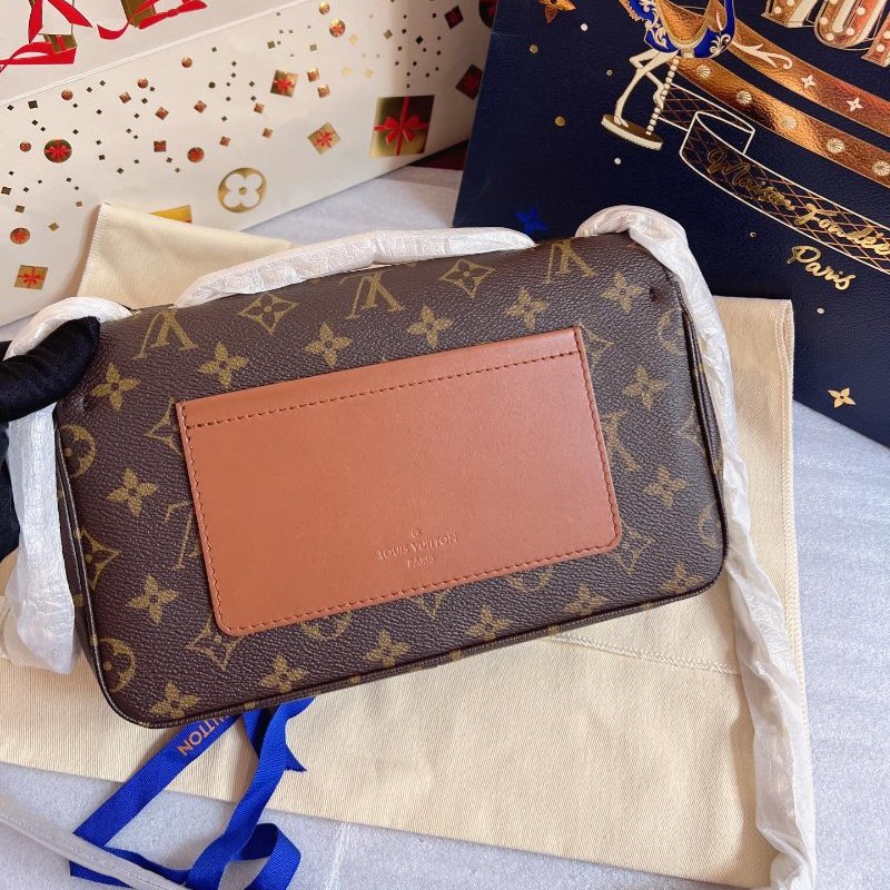 閒置新 路易威登/Louis Vuitton Marceau酒神包 焦糖拼老花-1