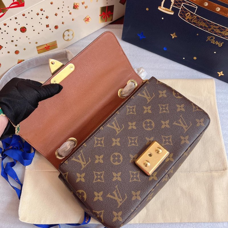 閒置新 路易威登/Louis Vuitton Marceau酒神包 焦糖拼老花-4