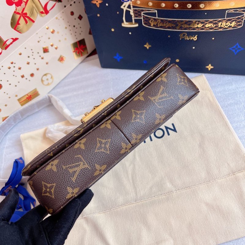 閒置新 路易威登/Louis Vuitton Marceau酒神包 焦糖拼老花-7
