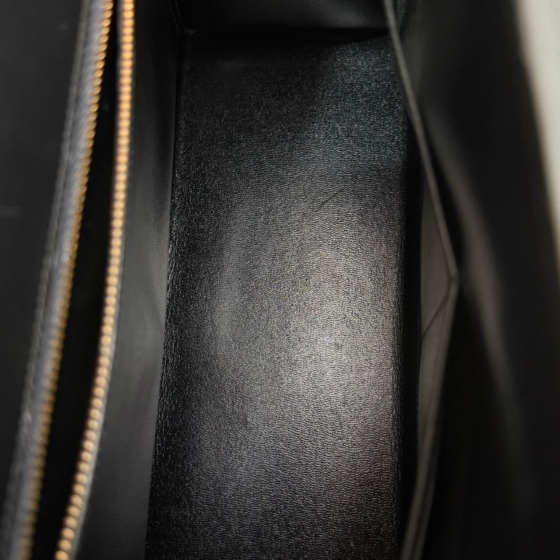 愛馬仕Hermes Kelly32 黑金box皮 手提包-9