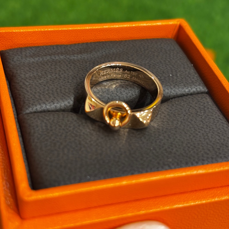 Hermes Collier de chien玫瑰金戒指-1