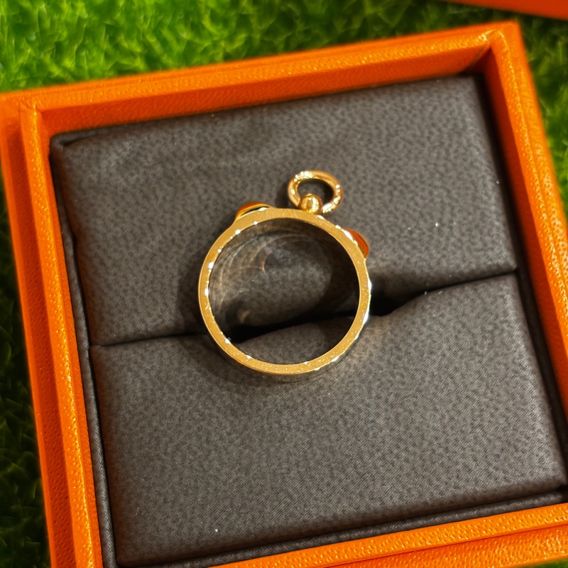 Hermes Collier de chien玫瑰金戒指-12