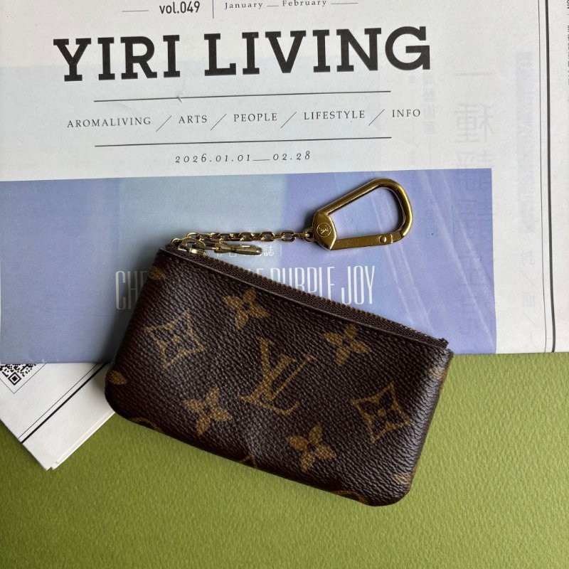 ::LOUIS VUITTON:: LV M62650 Monogram 經典花紋小型拉鍊鑰匙零錢包-0