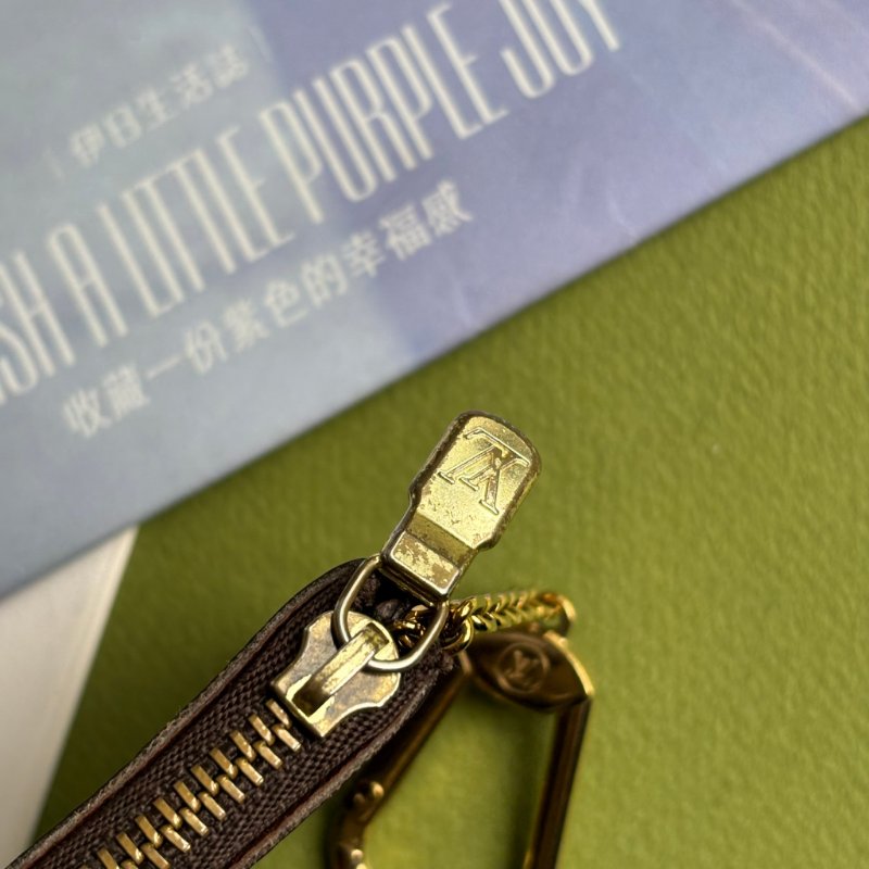 ::LOUIS VUITTON:: LV M62650 Monogram 經典花紋小型拉鍊鑰匙零錢包-6