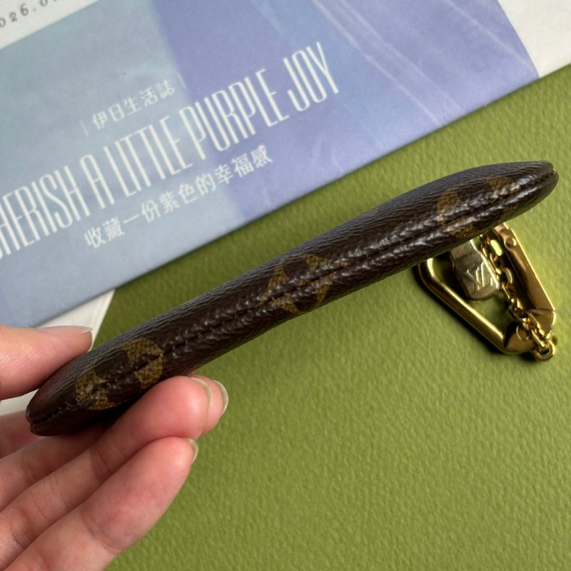 ::LOUIS VUITTON:: LV M62650 Monogram 經典花紋小型拉鍊鑰匙零錢包-10