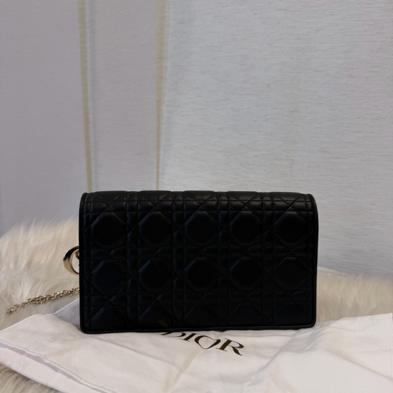 Dior lady Dior pouch 黑羊皮WOC斜肩背手拿包-2