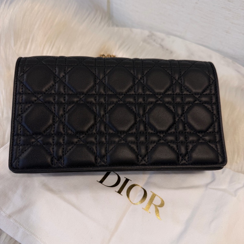 Dior lady Dior pouch 黑羊皮WOC斜肩背手拿包-14