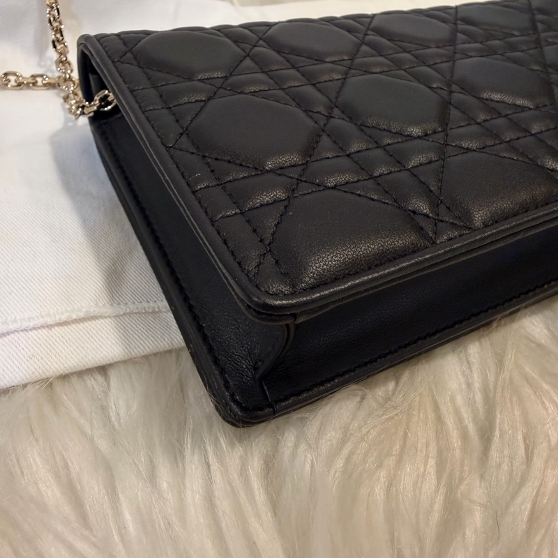 Dior lady Dior pouch 黑羊皮WOC斜肩背手拿包-19