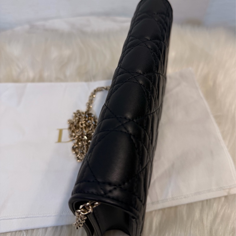 Dior lady Dior pouch 黑羊皮WOC斜肩背手拿包-20