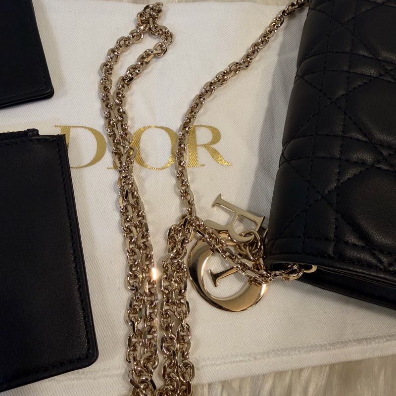 Dior lady Dior pouch 黑羊皮WOC斜肩背手拿包-31
