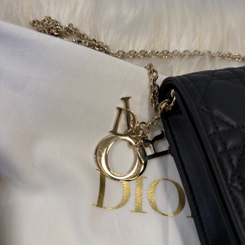 Dior lady Dior pouch 黑羊皮WOC斜肩背手拿包-32