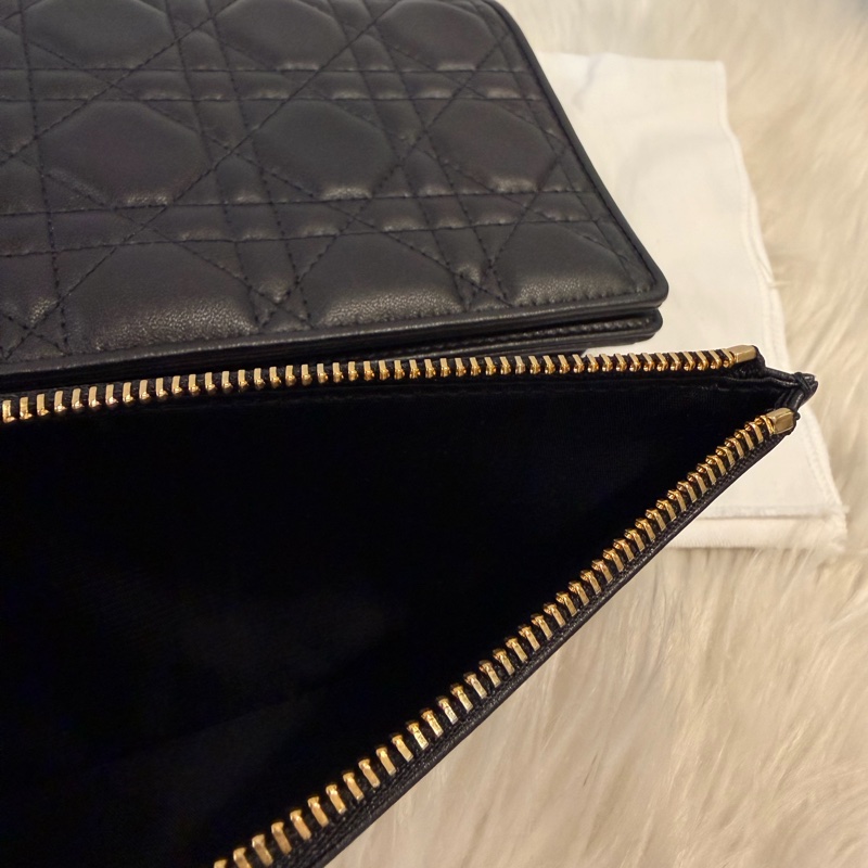 Dior lady Dior pouch 黑羊皮WOC斜肩背手拿包-35