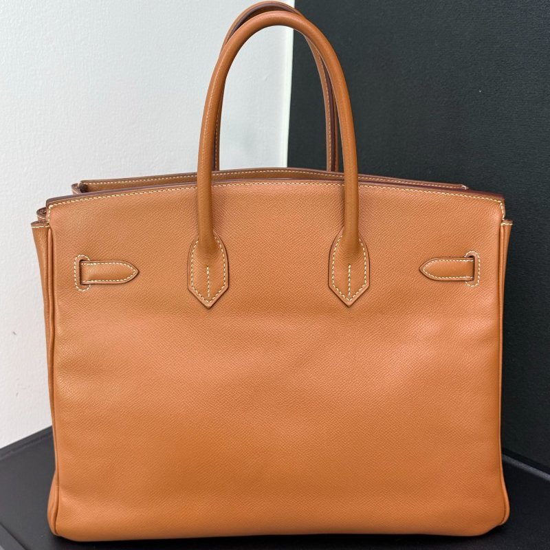 愛馬仕 Birkin35 金棕金Epsom皮 手提包-7