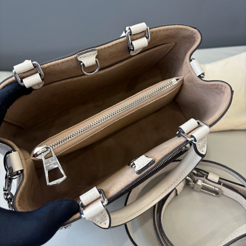 芯片款 路易威登/Louis Vuitton 奶白色水波紋Marelle BB蒙田包-8
