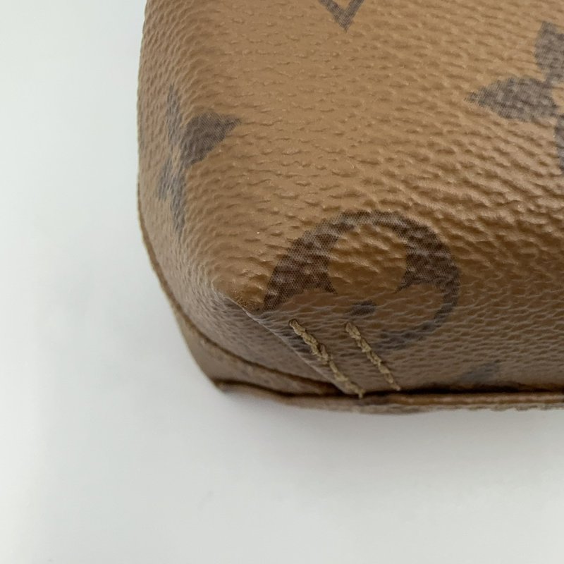LV焦糖色原花Atlantis BB菜籃子手提鏈帶斜背包M46816-16