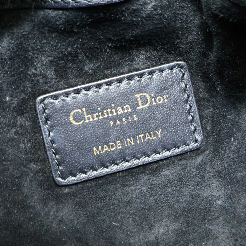 黑色 籐格紋 羊皮 Small Jolie 水桶 兩用包【Dior 迪奧】 M2780UNKW-3
