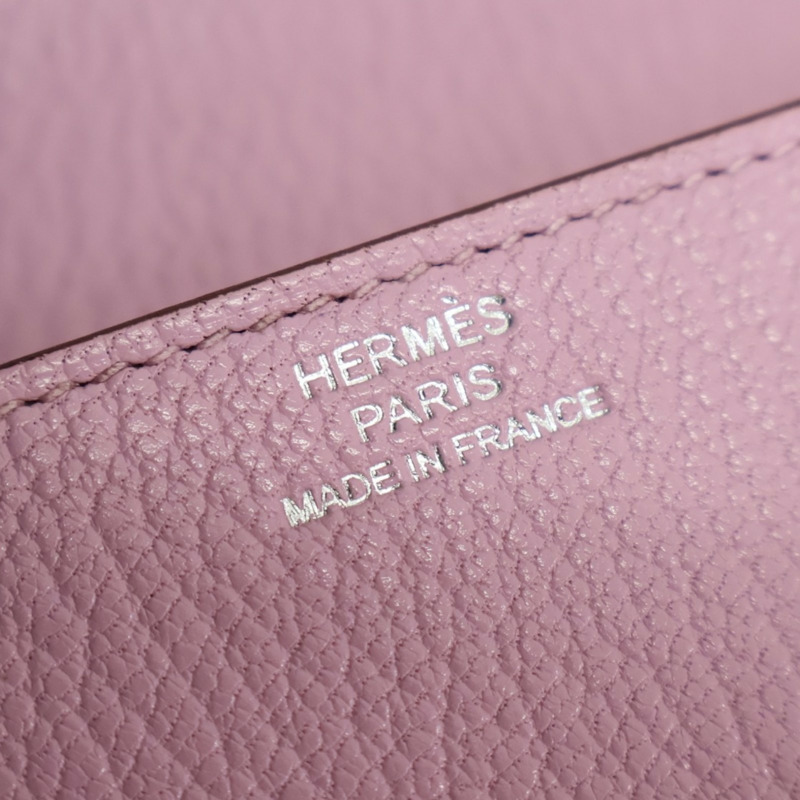 錦葵紫 Chevre山羊皮 Roulis Slim 二折 短夾 U刻 銀扣【HERMES 愛馬仕】-4
