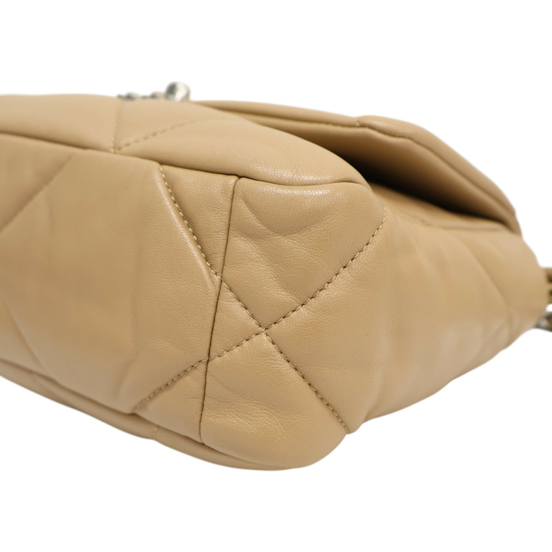 米色 菱格紋 羊皮 19 兩用包【CHANEL 香奈兒】 AS1160-11