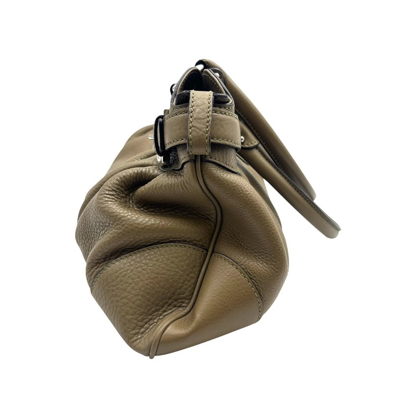 【美收精品】Ferragamo 灰色皮革款手提包 C-470【隔月月中將轉賣至日本 上架期限30天】-3