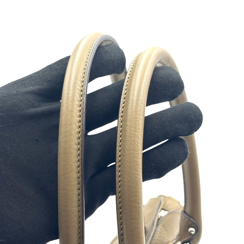 【美收精品】Ferragamo 灰色皮革款手提包 C-470【隔月月中將轉賣至日本 上架期限30天】-9