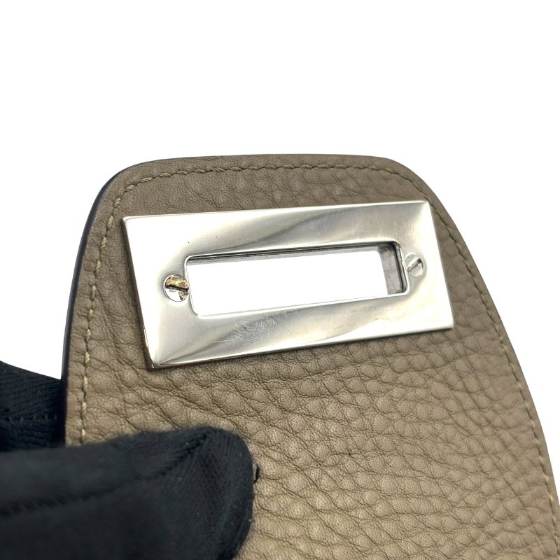 【美收精品】Ferragamo 灰色皮革款手提包 C-470【隔月月中將轉賣至日本 上架期限30天】-12