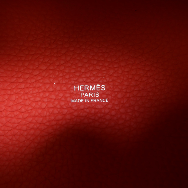 HERMES Clemence皮革Picotin PM手挽袋Rose Texas-5