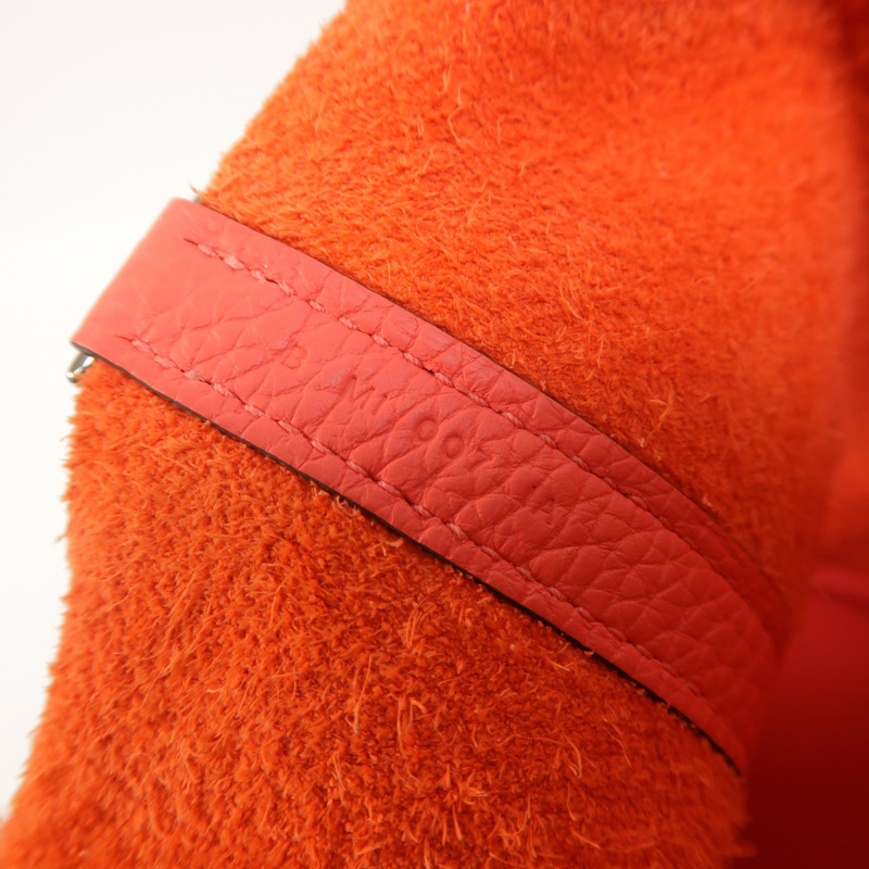 HERMES Clemence皮革Picotin PM手挽袋Rose Texas-6