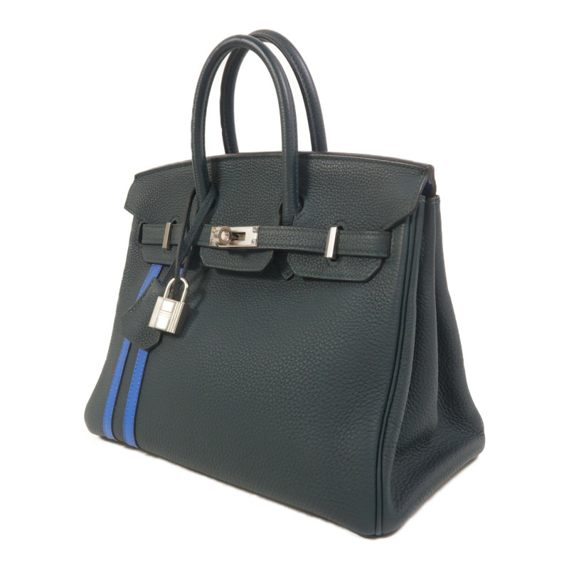 HERMES Togo皮革Birkin 25 2018 Limited Edition手挽袋Vert Cypress/Bleu Zellige-2