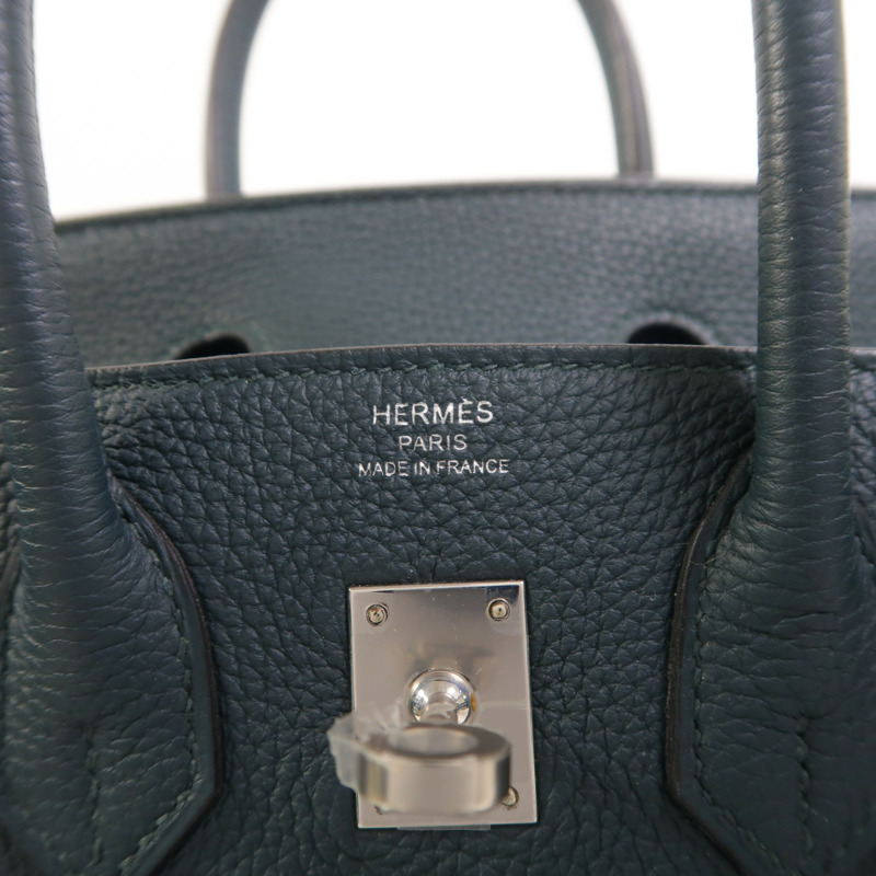 HERMES Togo皮革Birkin 25 2018 Limited Edition手挽袋Vert Cypress/Bleu Zellige-5