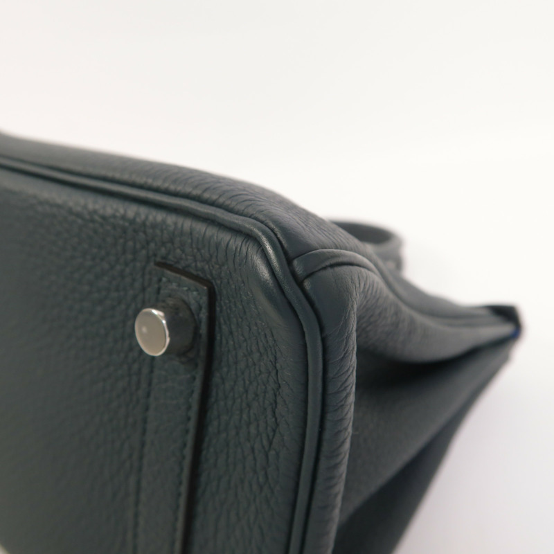 HERMES Togo皮革Birkin 25 2018 Limited Edition手挽袋Vert Cypress/Bleu Zellige-10