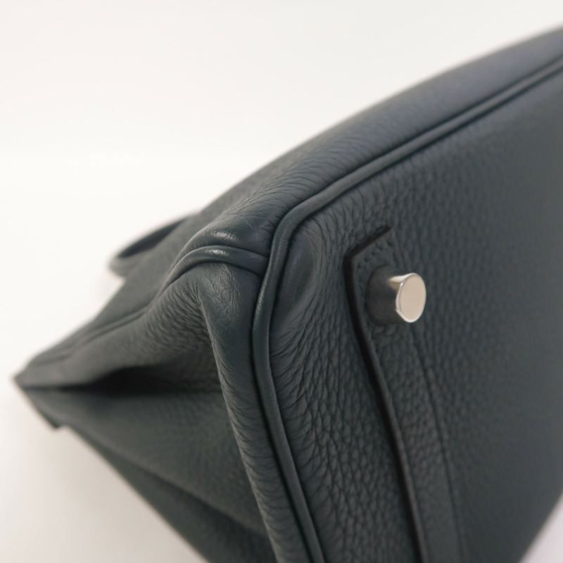 HERMES Togo皮革Birkin 25 2018 Limited Edition手挽袋Vert Cypress/Bleu Zellige-13